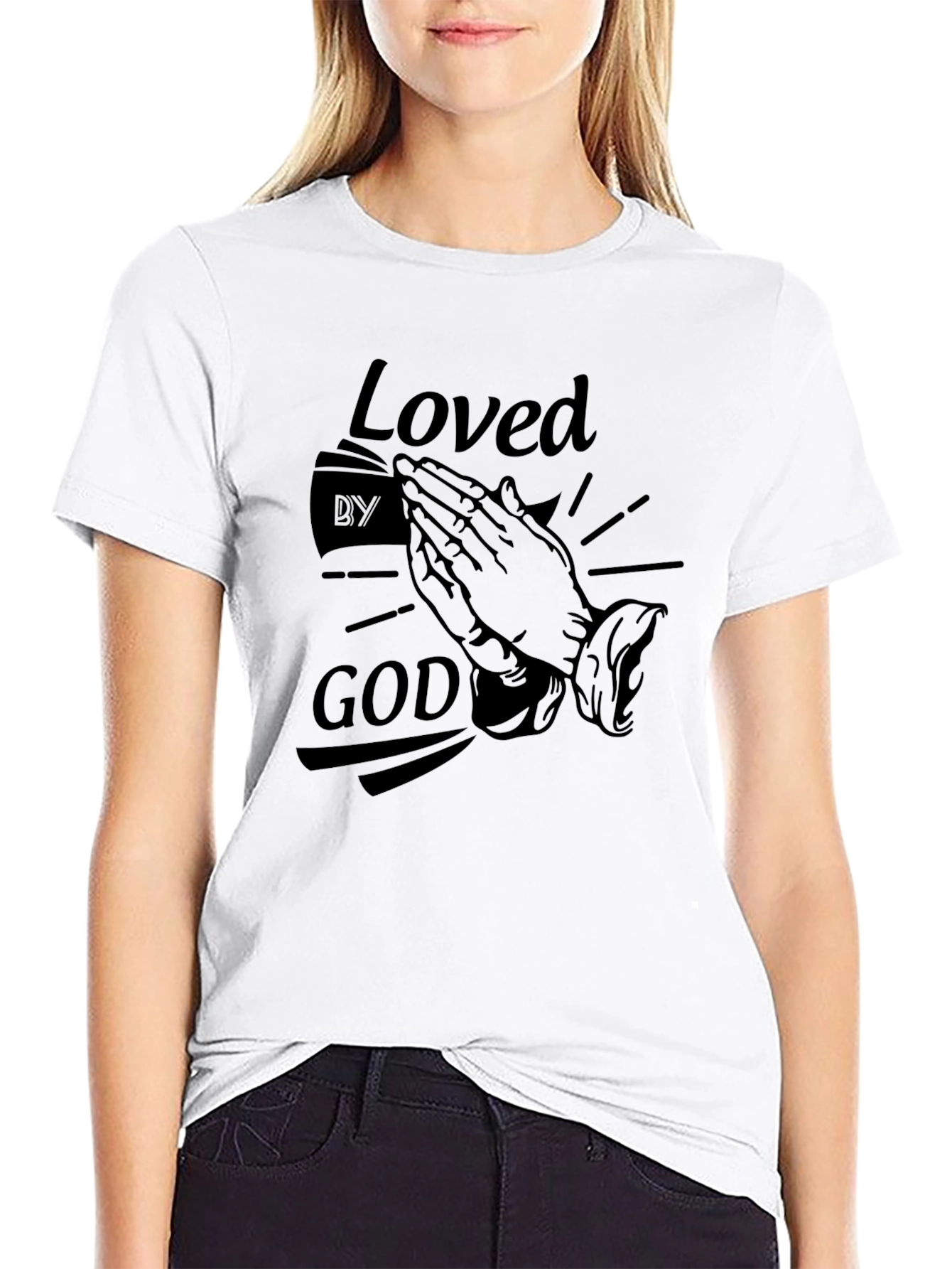 Loved by God Graphic Tee - Black T-Shirt