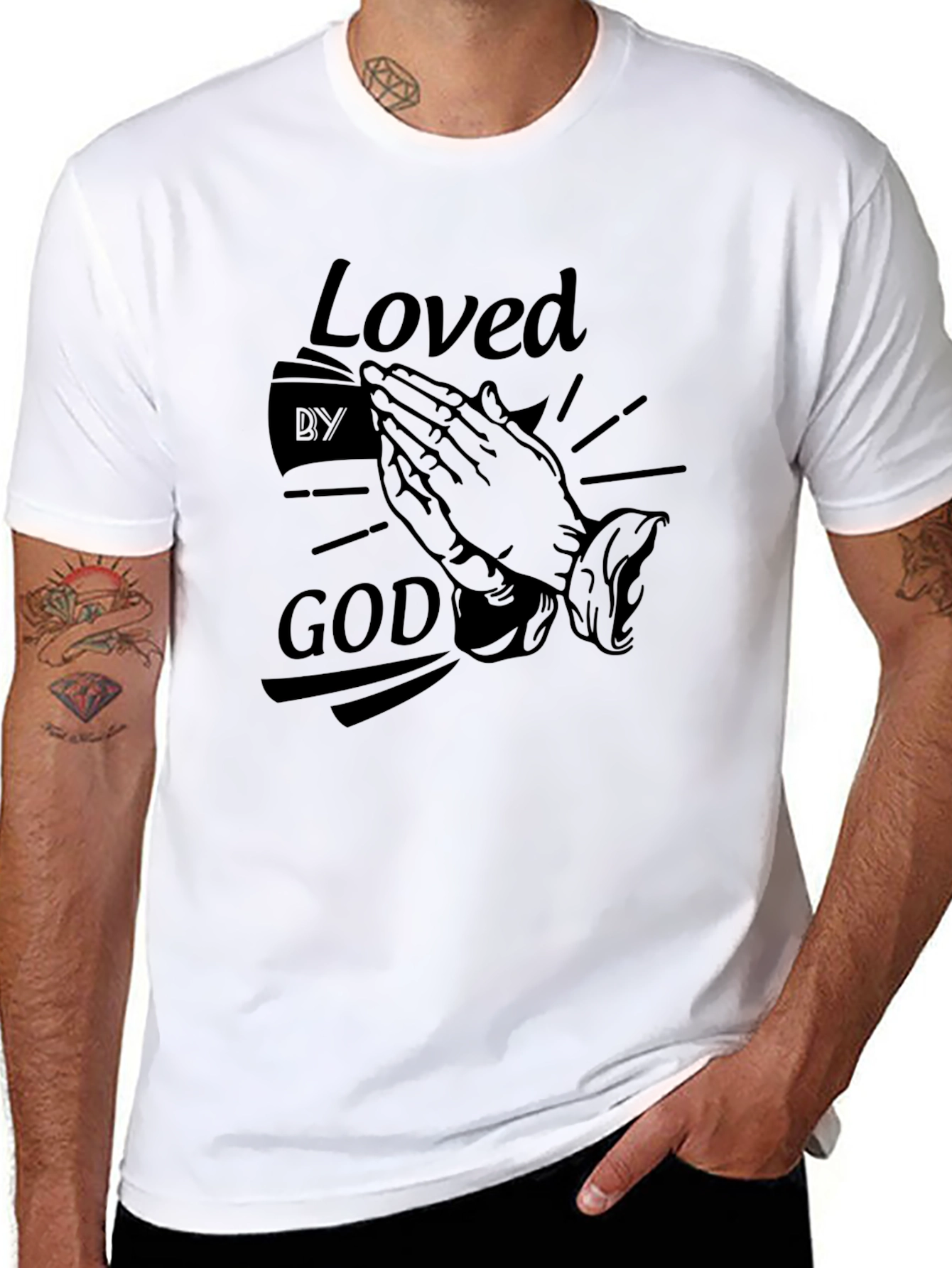Loved by God Graphic Tee - Black T-Shirt