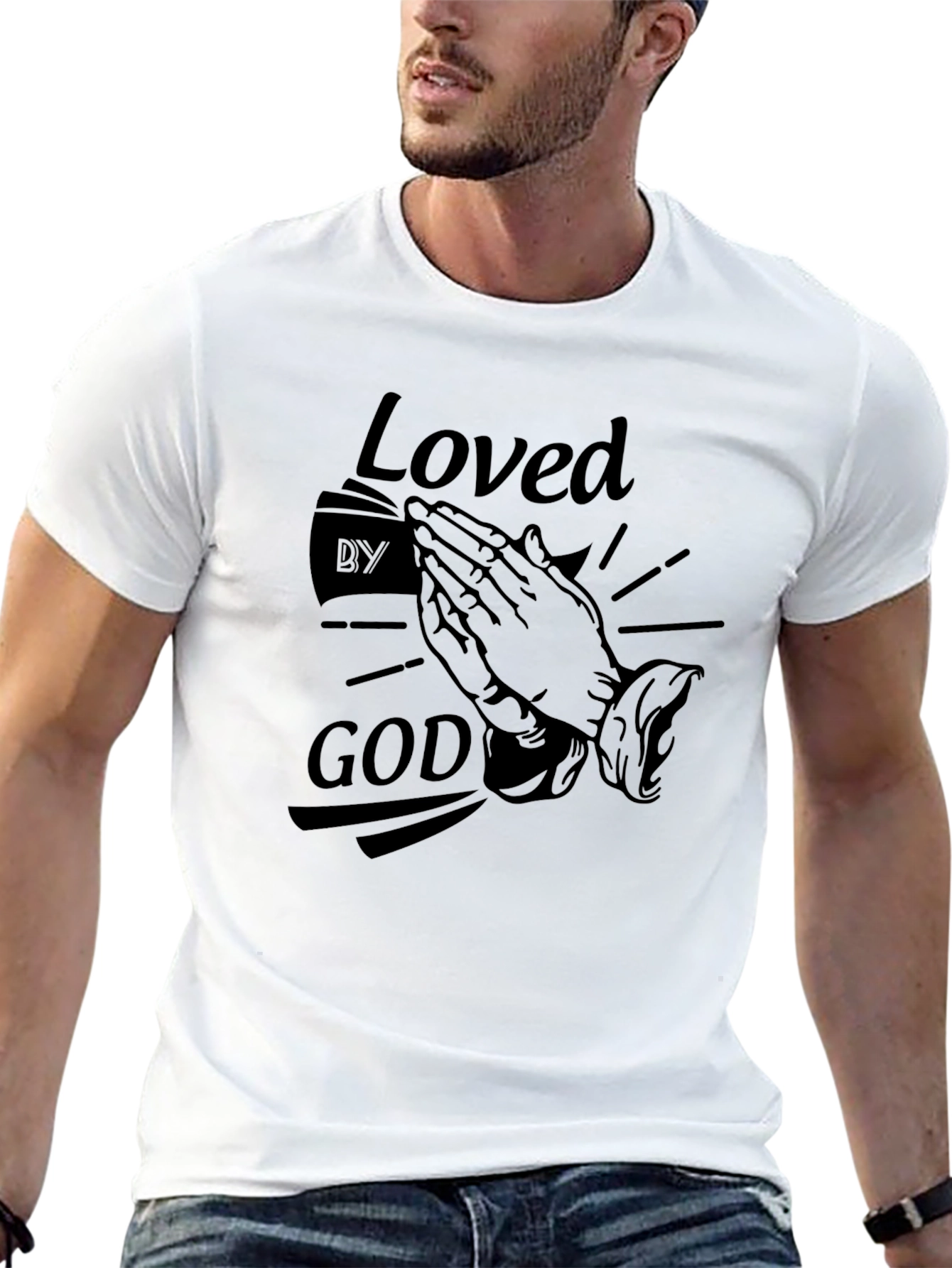 Loved by God Graphic Tee - Black T-Shirt