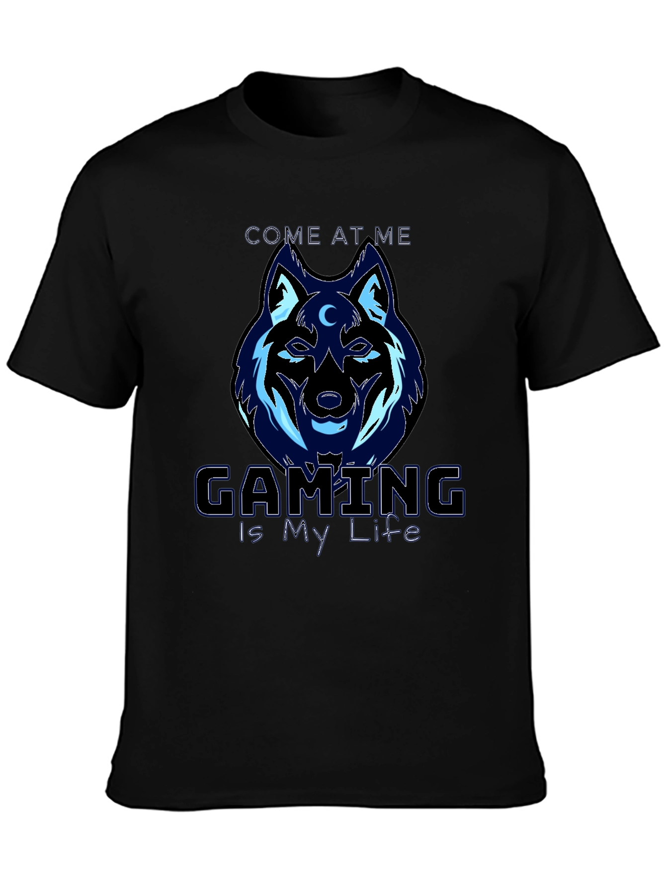 Gaming Wolf T-Shirt - Gaming is My Life Design