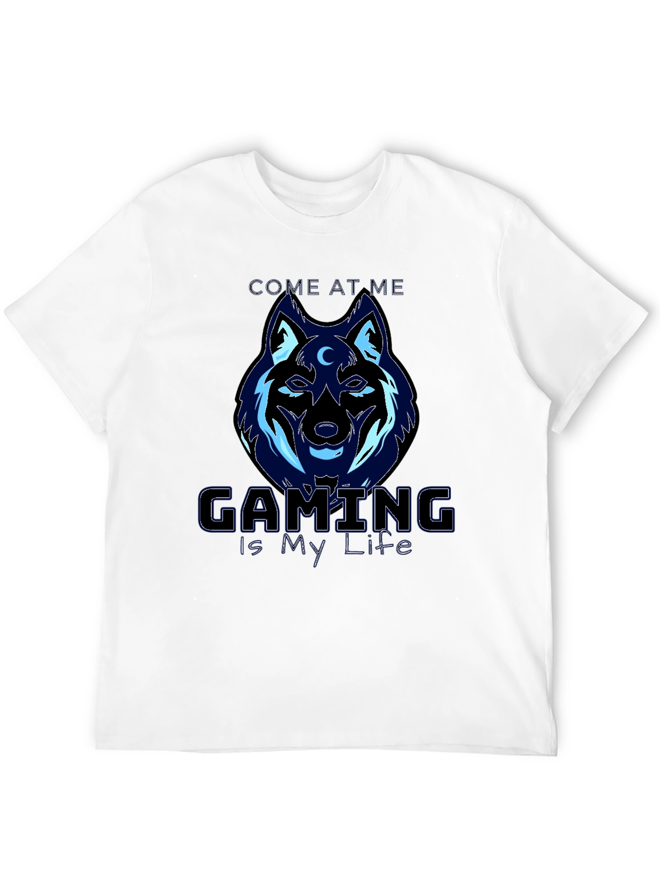 Gaming Wolf T-Shirt - Gaming is My Life Design