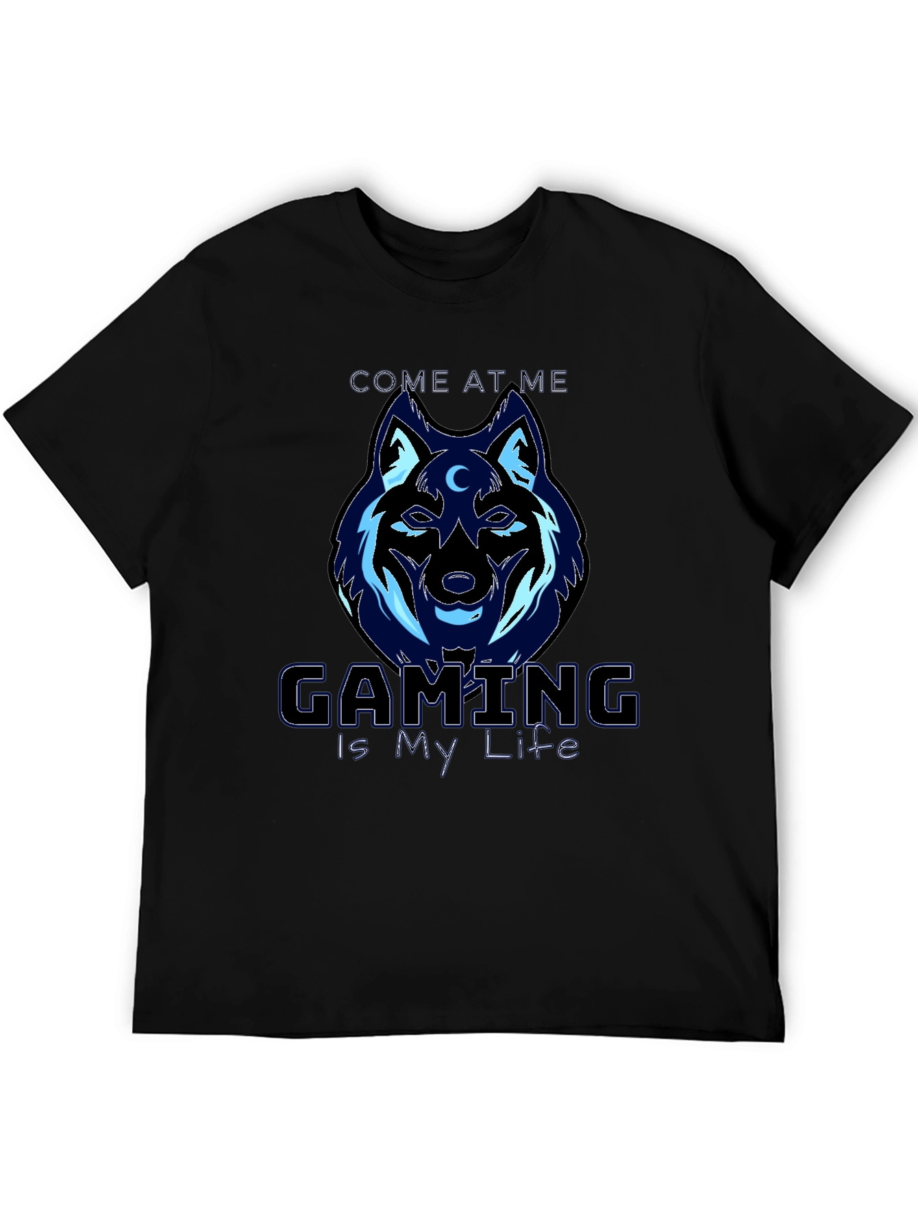 Gaming Wolf T-Shirt - Gaming is My Life Design