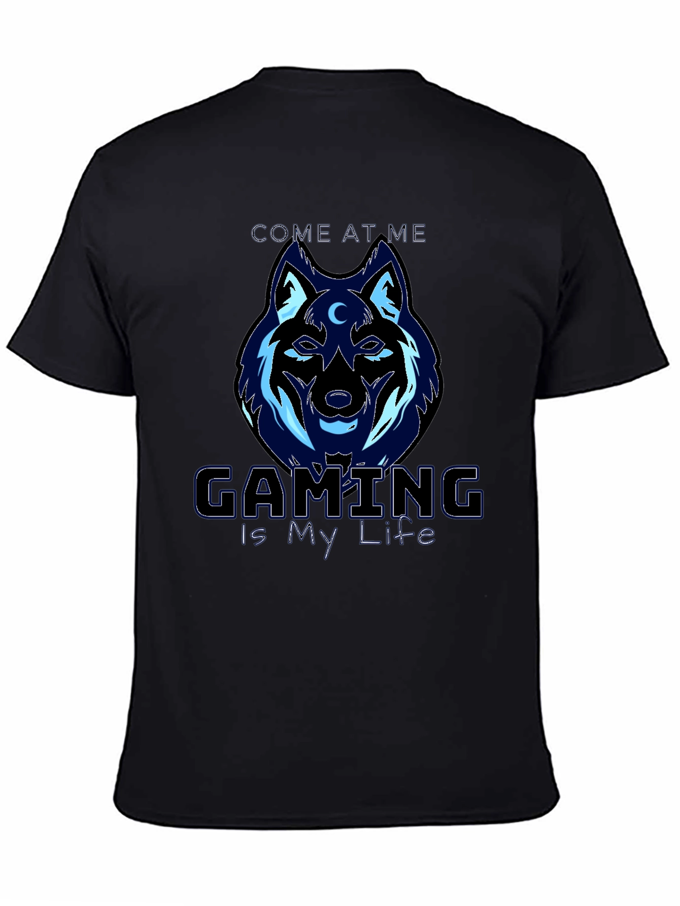 Gaming Wolf T-Shirt - Gaming is My Life Design