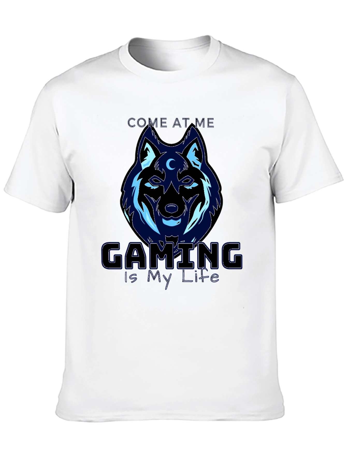 Gaming Wolf T-Shirt - Gaming is My Life Design