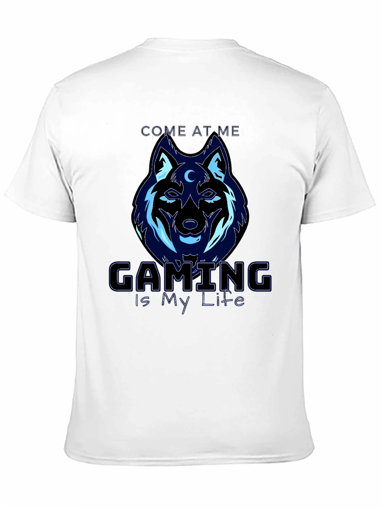 Gaming Wolf T-Shirt - Gaming is My Life Design