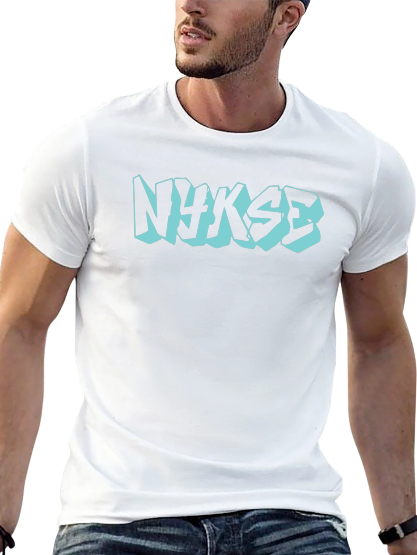 NYKSE Graphic Tee - Black Cotton T-Shirt