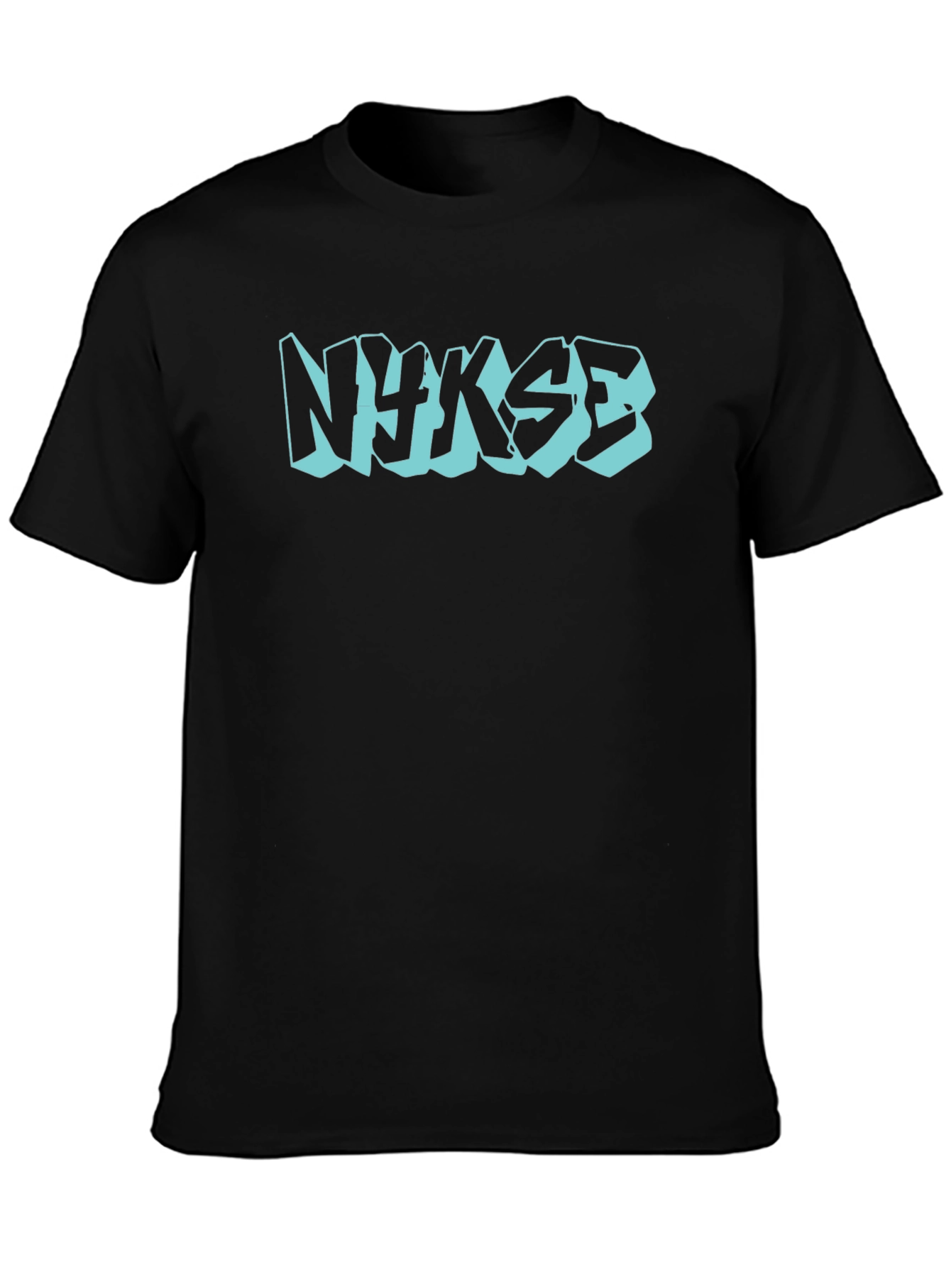 NYKSE Graphic Tee - Black Cotton T-Shirt