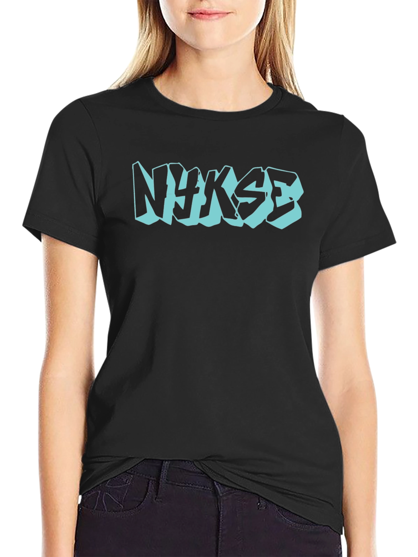 NYKSE Graphic Tee - Black Cotton T-Shirt
