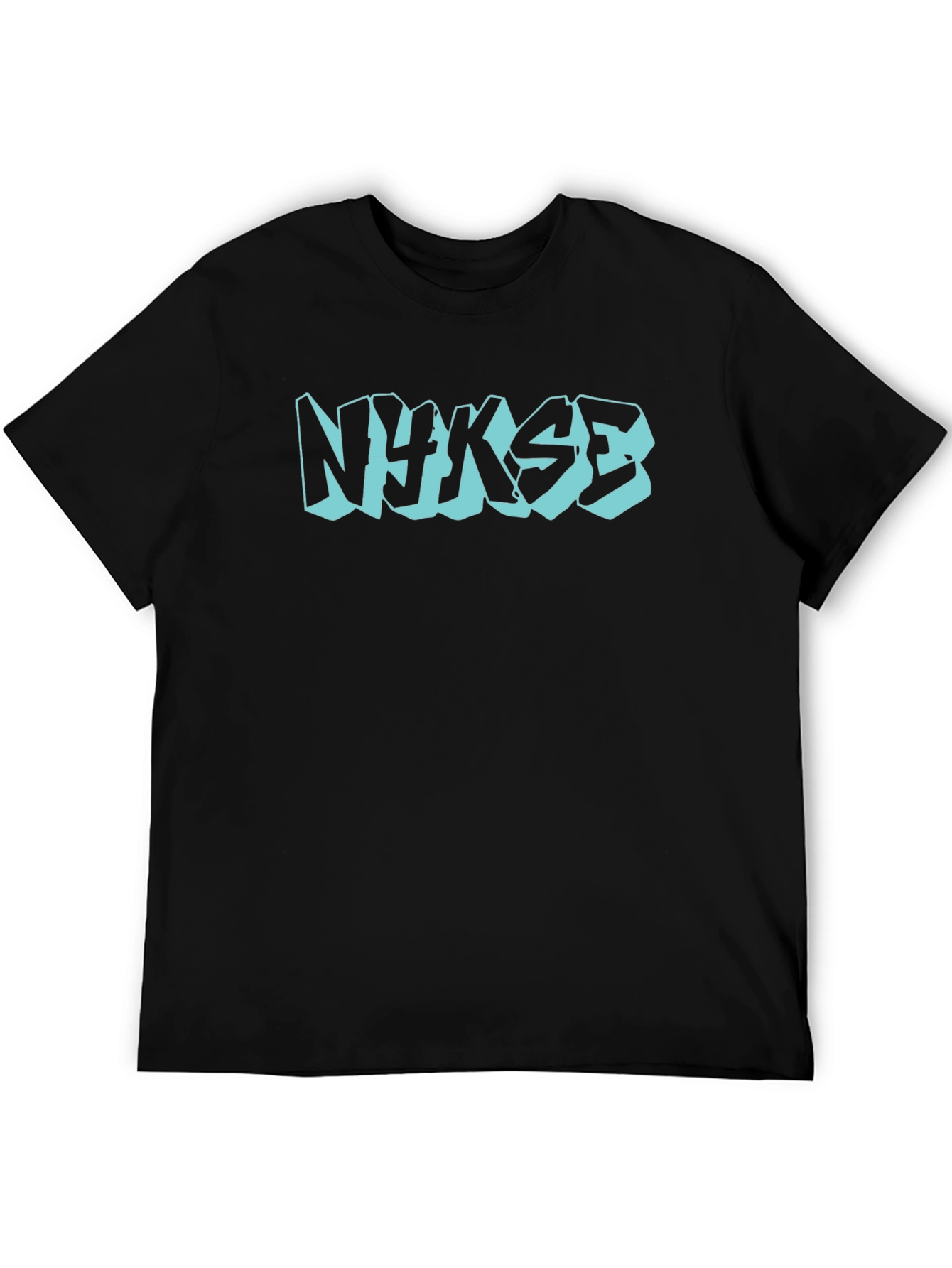 NYKSE Graphic Tee - Black Cotton T-Shirt