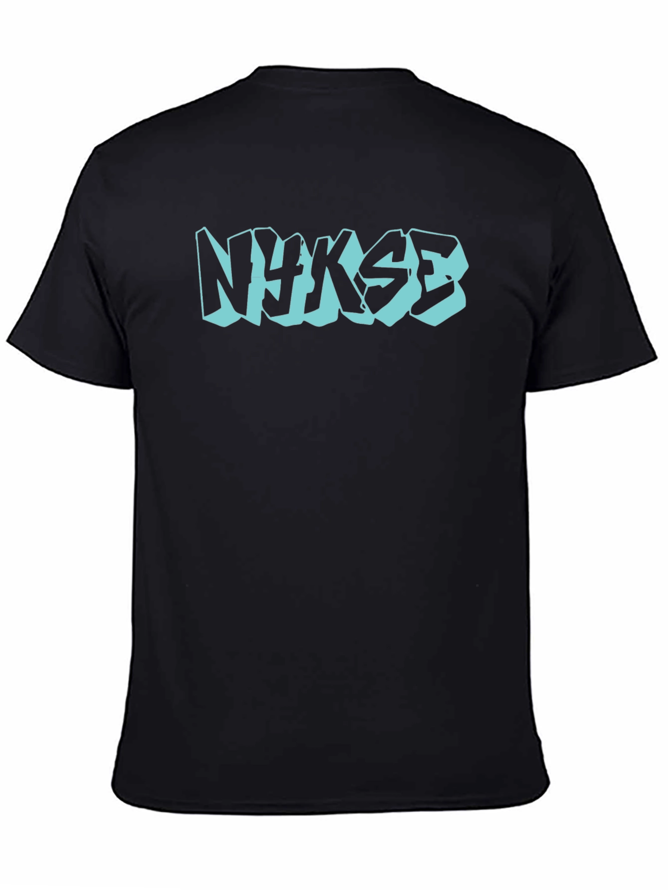 NYKSE Graphic Tee - Black Cotton T-Shirt