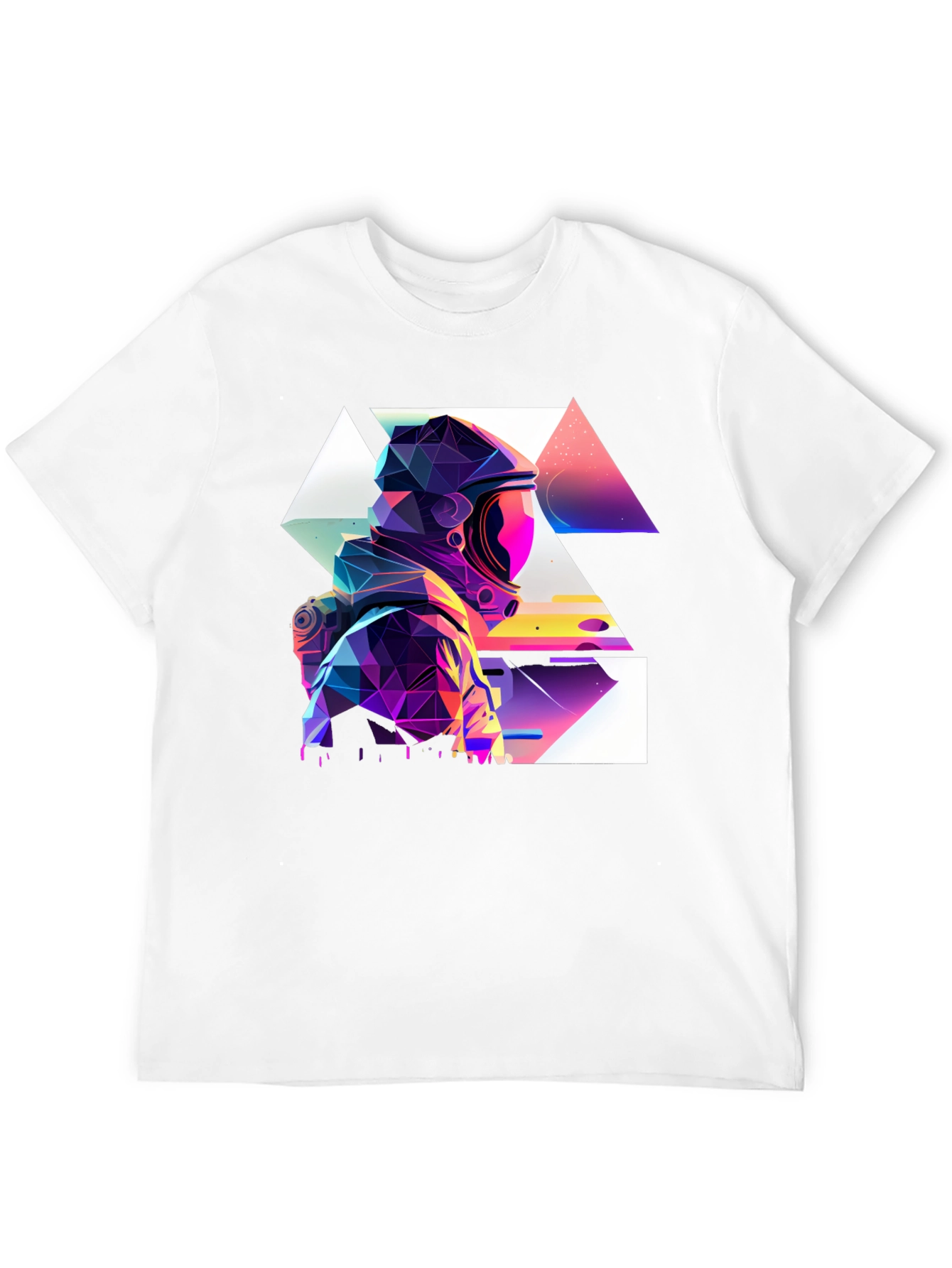 Geometric Astronaut T-Shirt - Space Explorer Tee