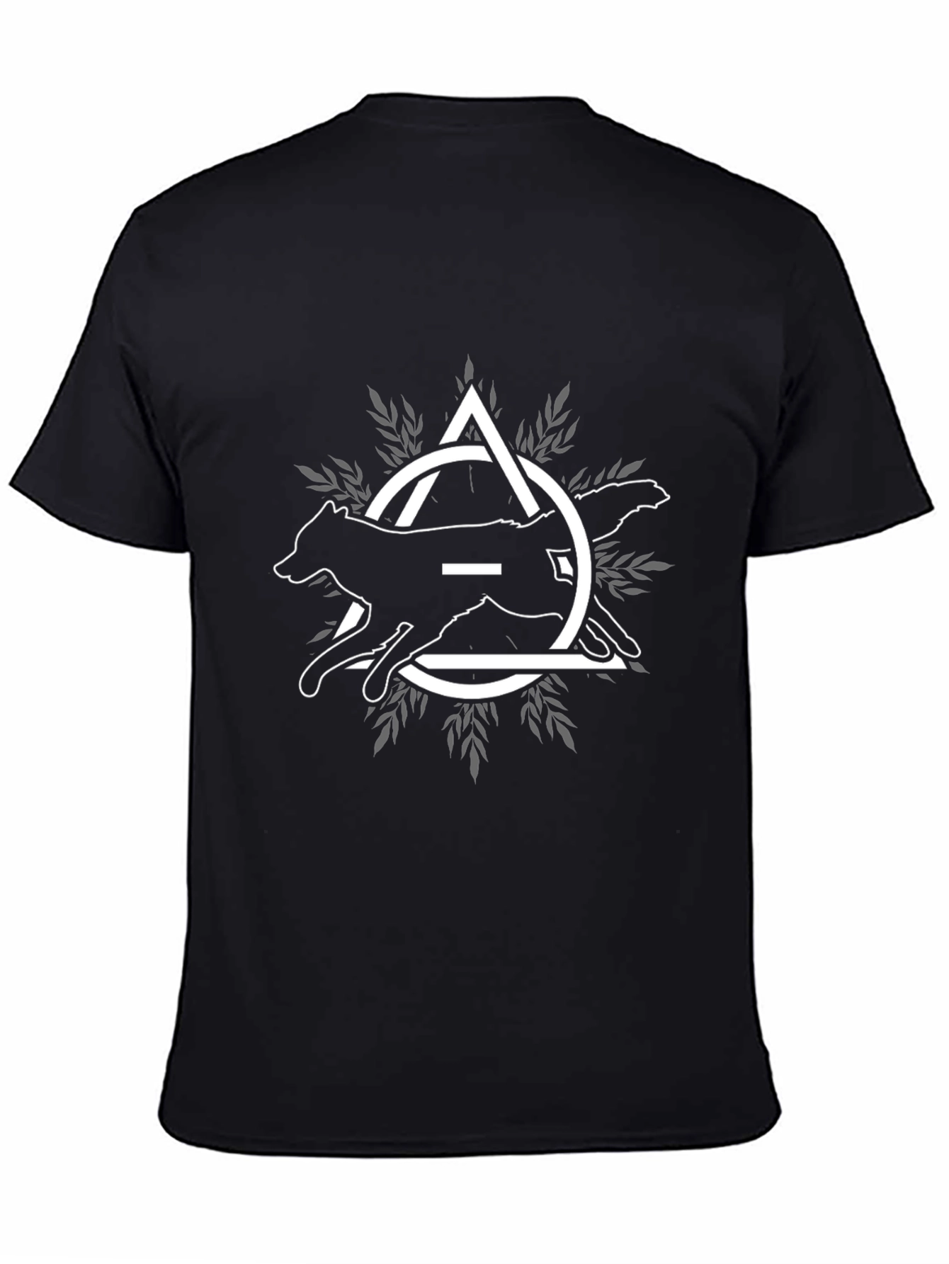 Wolf Graphic Tee - Circle and Triangle Design
