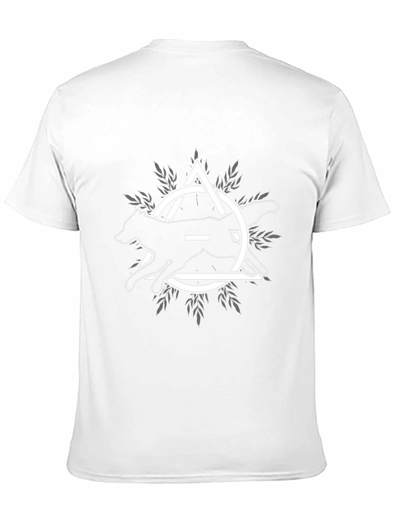 Wolf Graphic Tee - Circle and Triangle Design