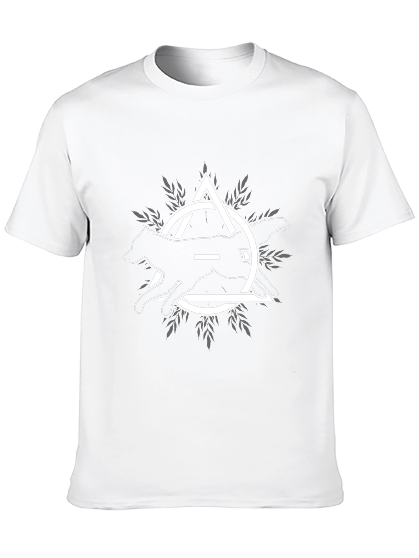 Wolf Graphic Tee - Circle and Triangle Design