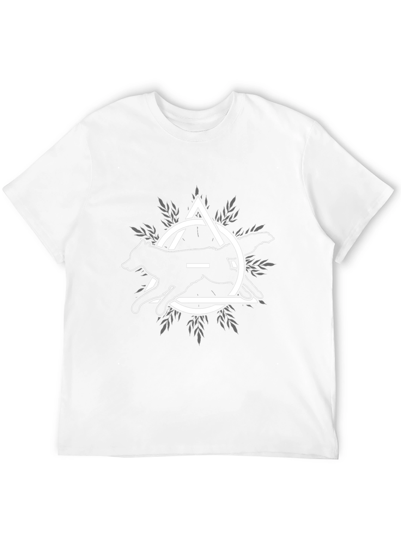 Wolf Graphic Tee - Circle and Triangle Design