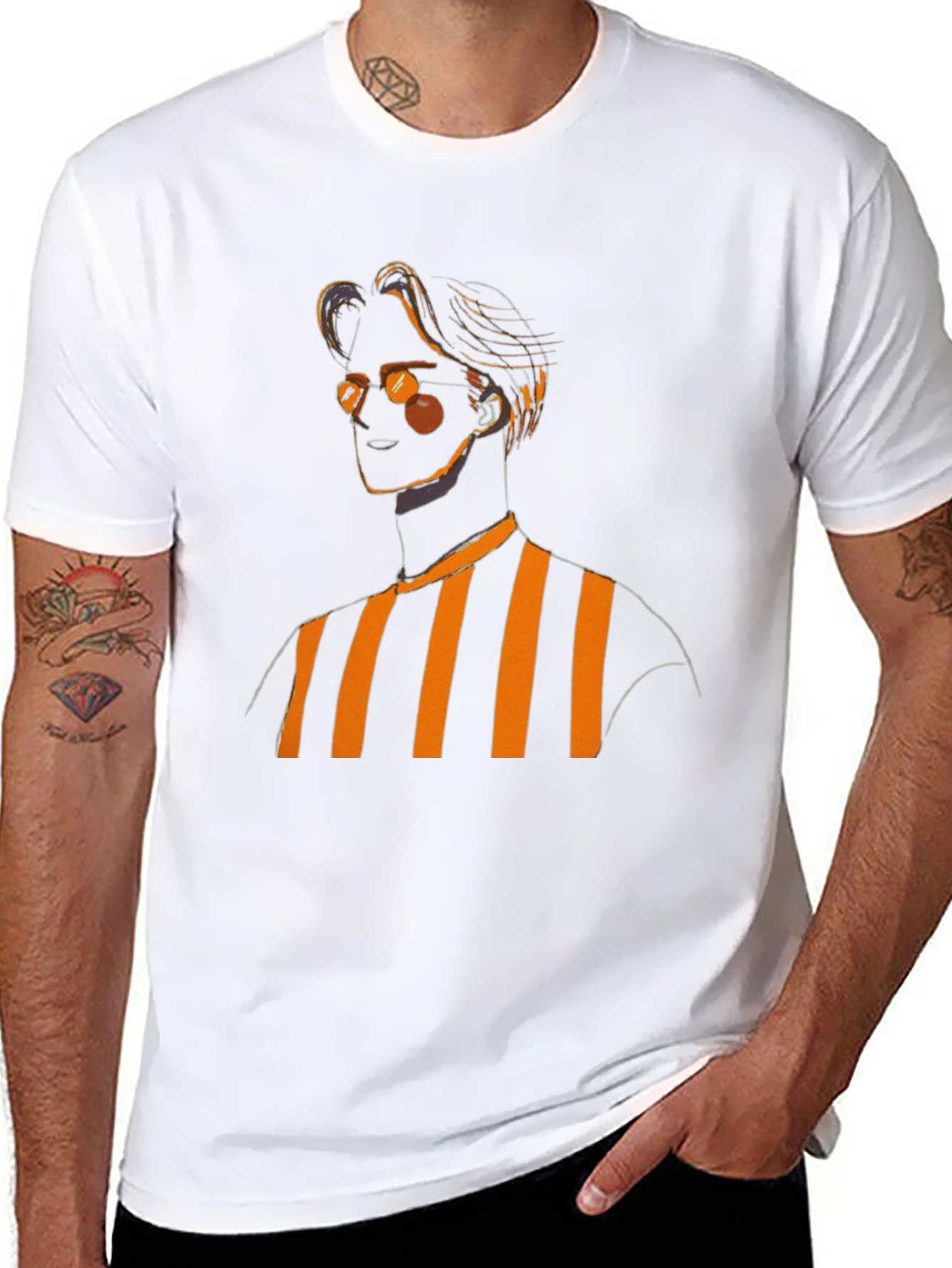 Striped Graphic Tee - Stylish Casual Wear