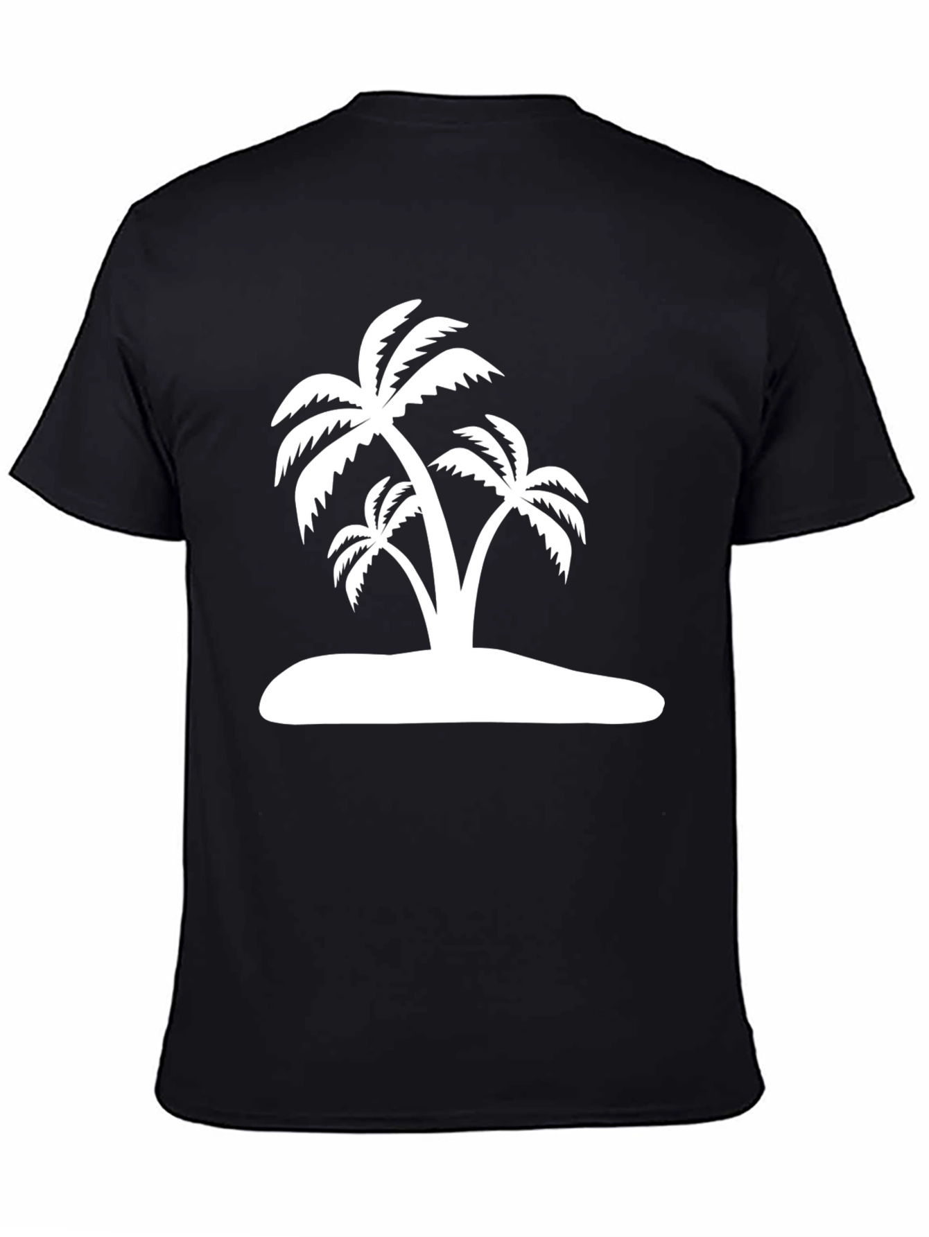 Island Palm Tree Graphic Tee - Black