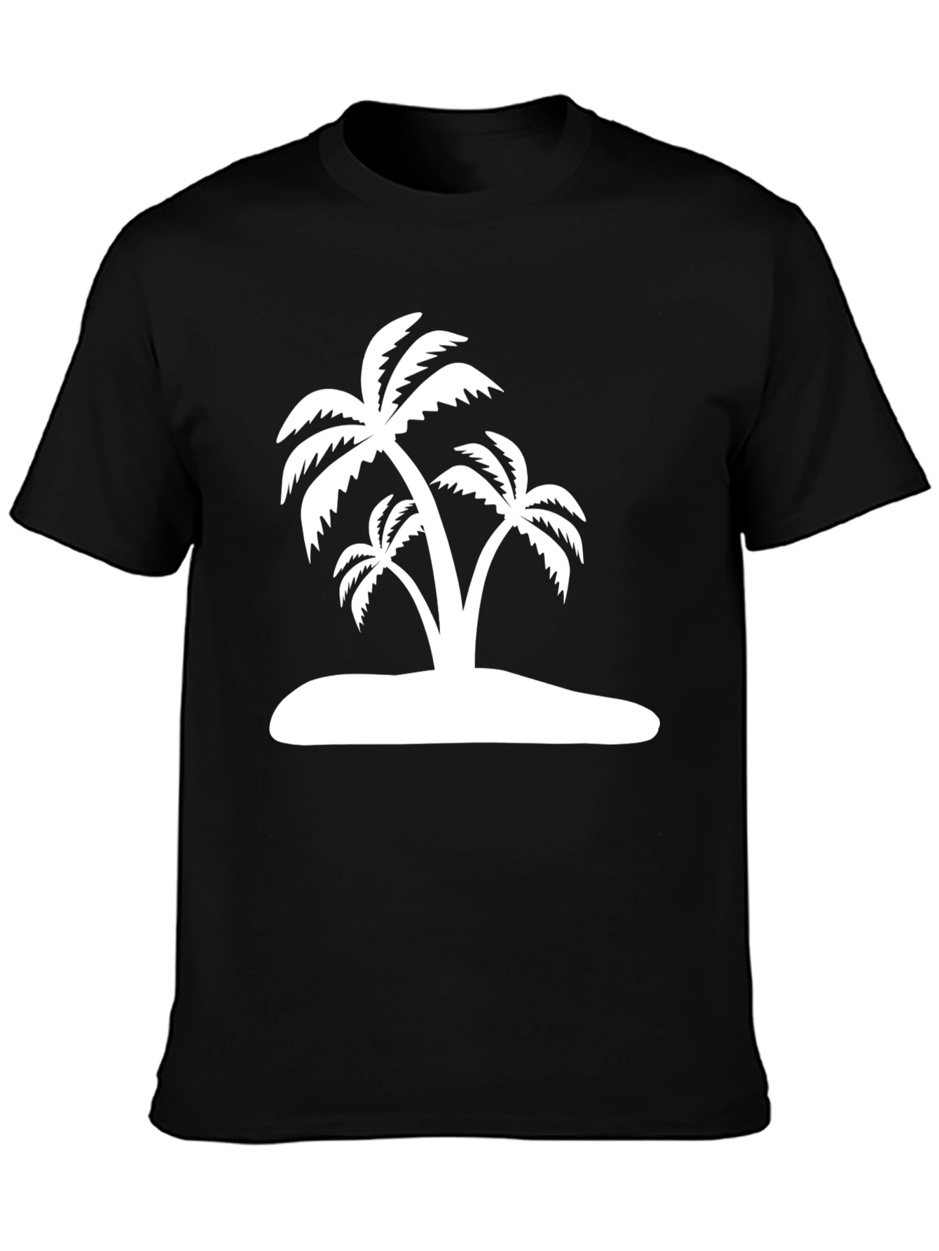 Island Palm Tree Graphic Tee - Black