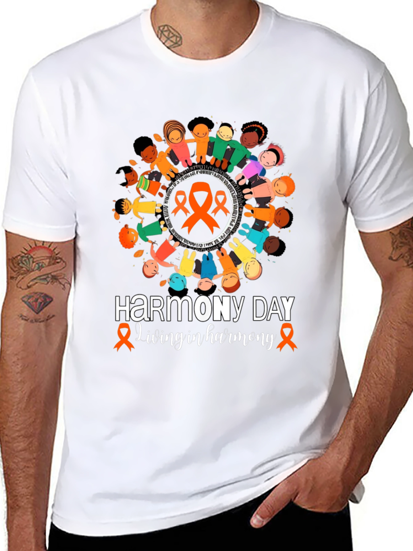 Harmony Day T-Shirt: Living In Harmony Graphic Tee