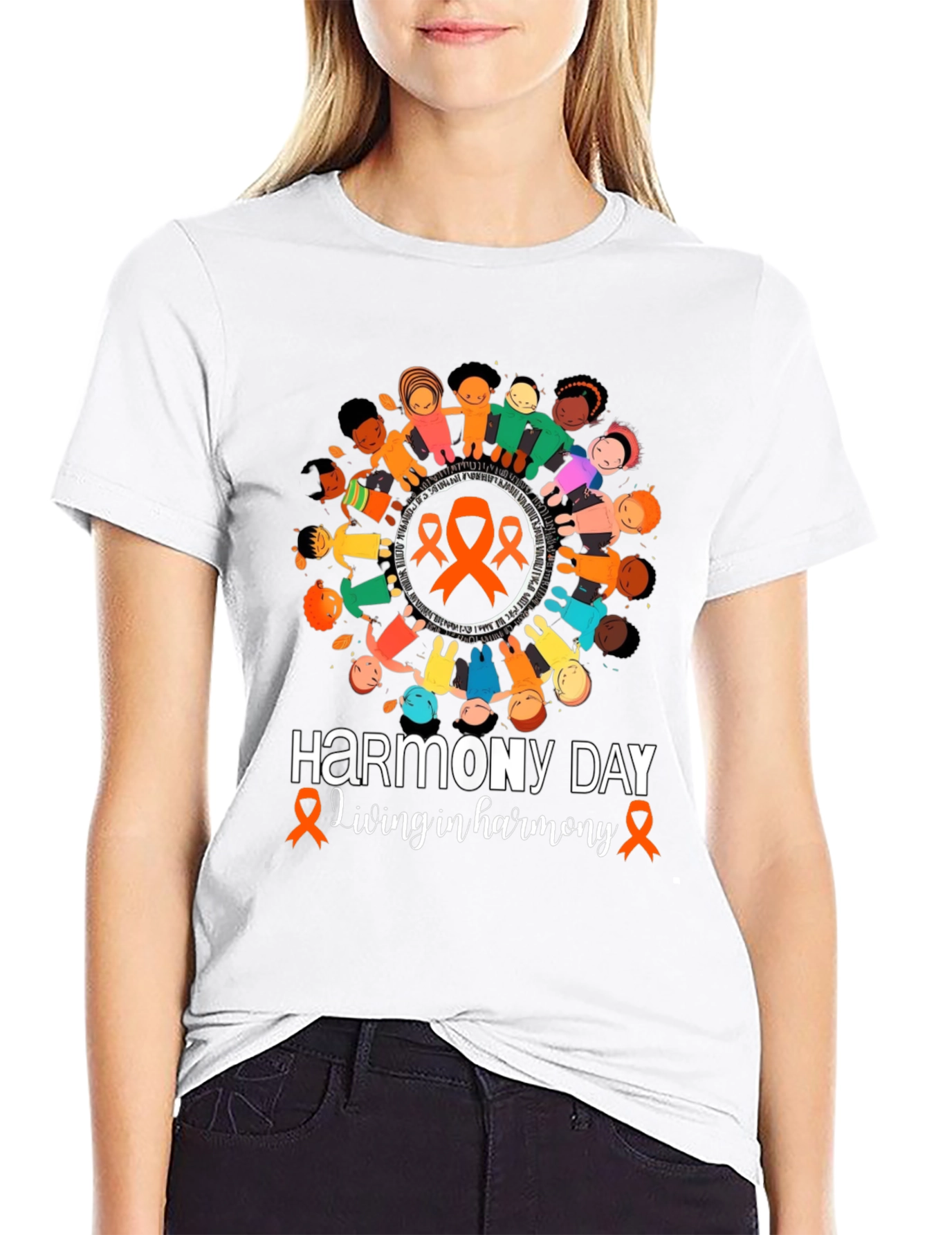 Harmony Day T-Shirt: Living In Harmony Graphic Tee