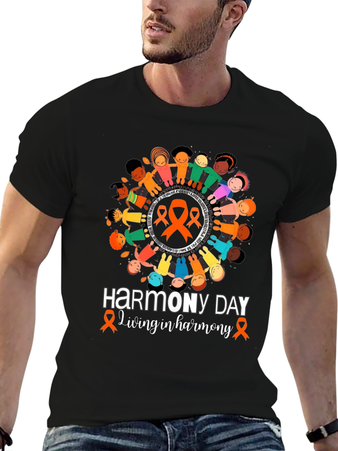 Harmony Day T-Shirt: Living In Harmony Graphic Tee