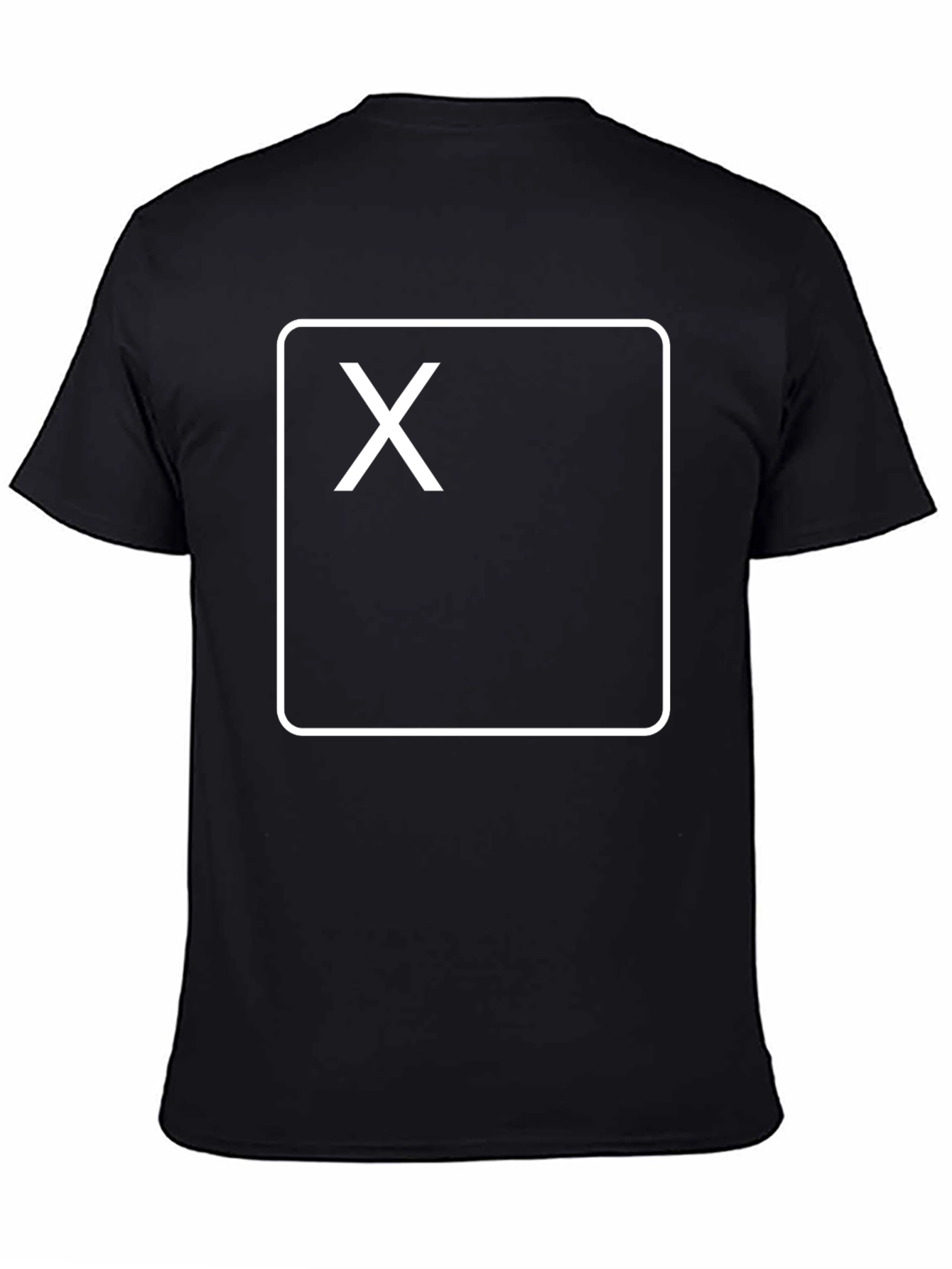 Geometric X Graphic Tee - Modern Black T-Shirt