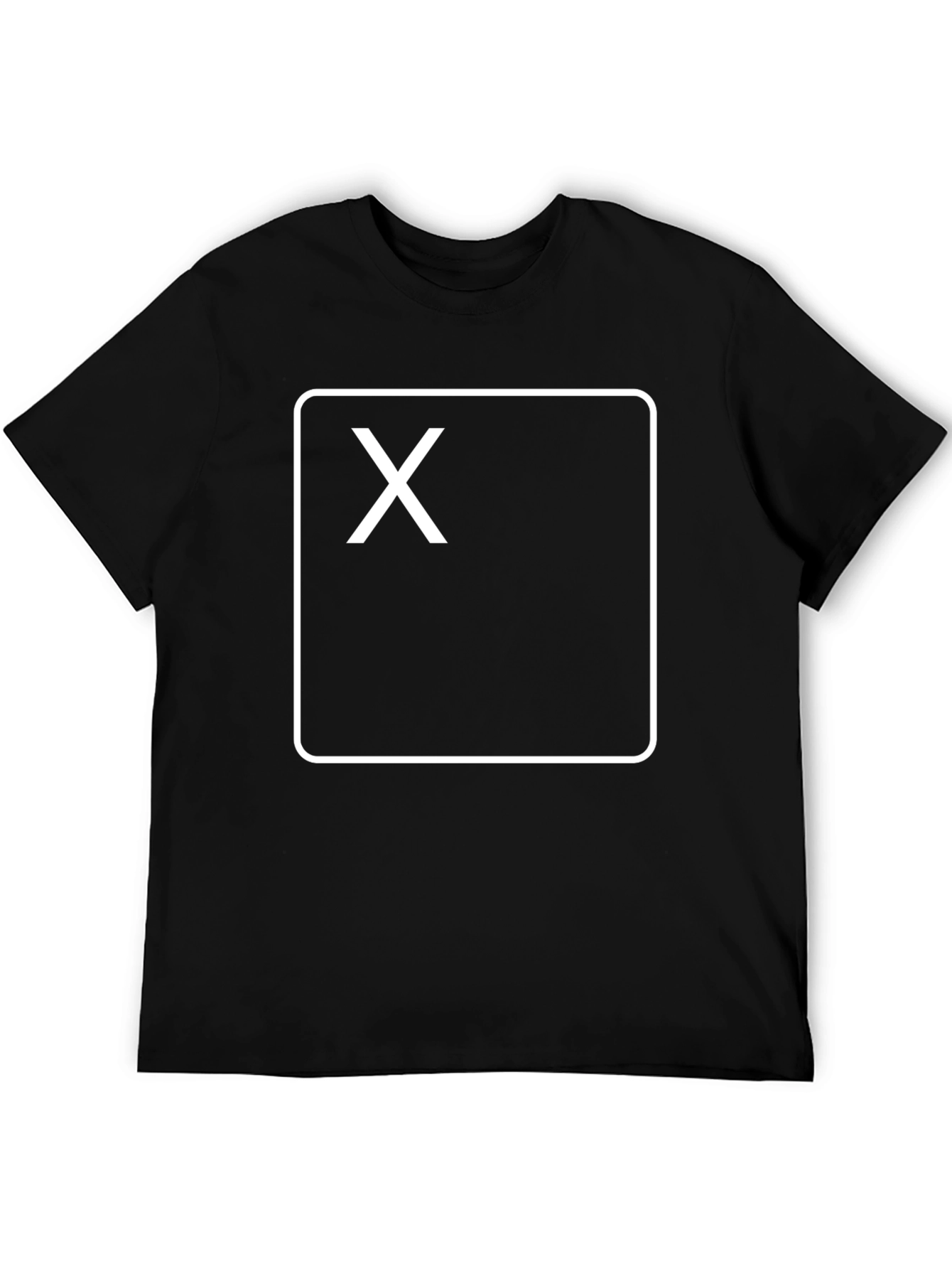 Geometric X Graphic Tee - Modern Black T-Shirt