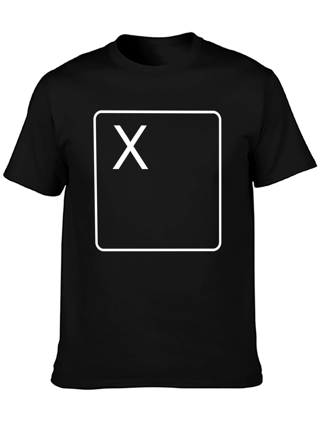 Geometric X Graphic Tee - Modern Black T-Shirt