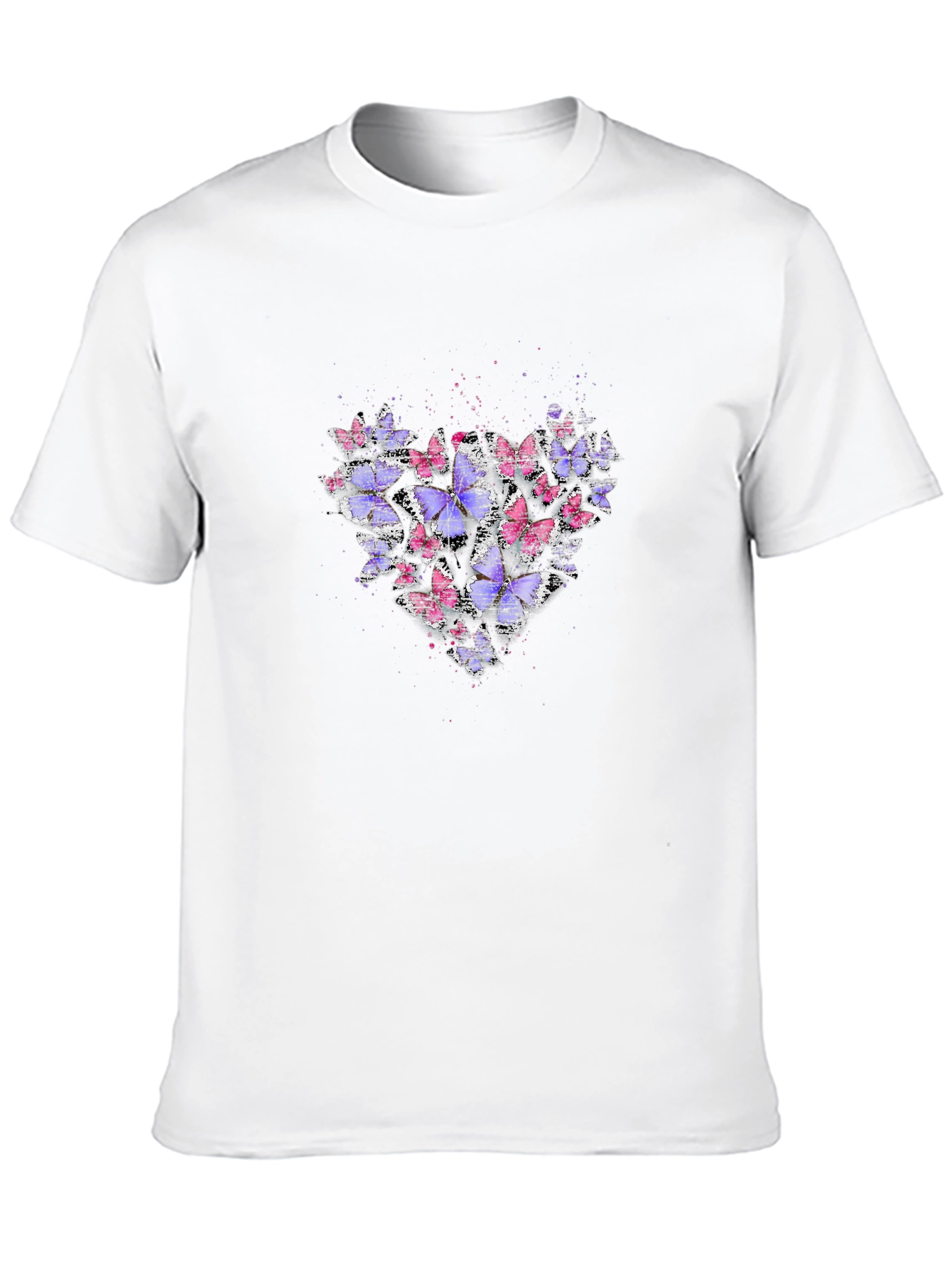 Butterfly Heart Graphic Tee - Stylish Black Shirt