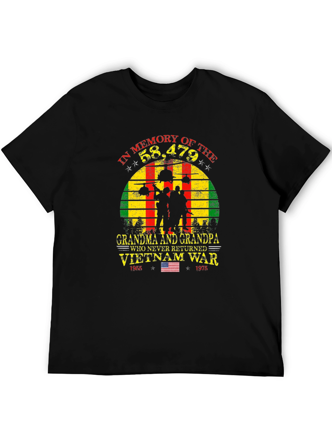 Vietnam War Memorial T-Shirt Grandpa Grandma