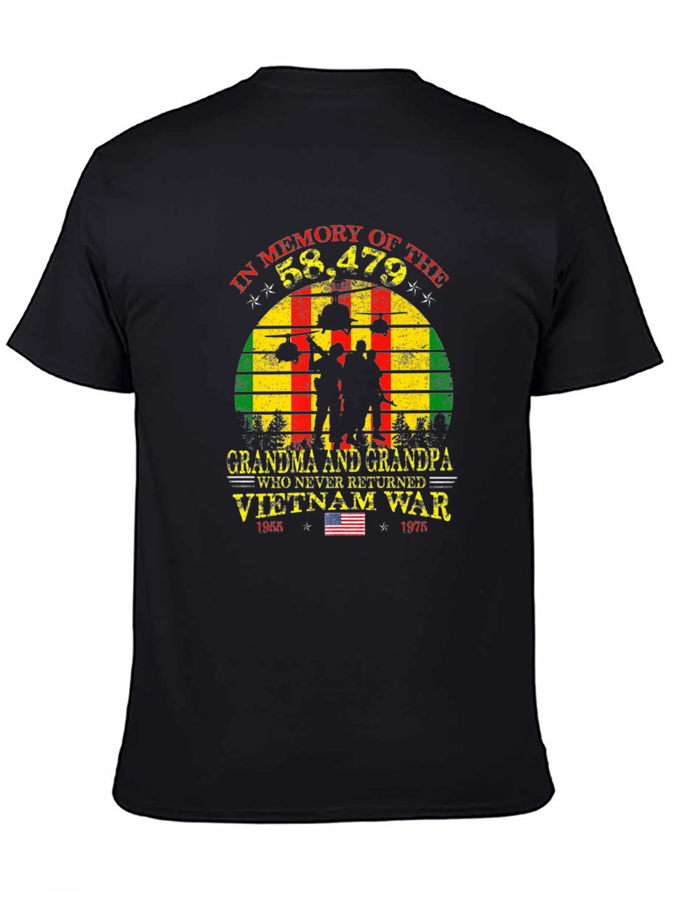 Vietnam War Memorial T-Shirt Grandpa Grandma