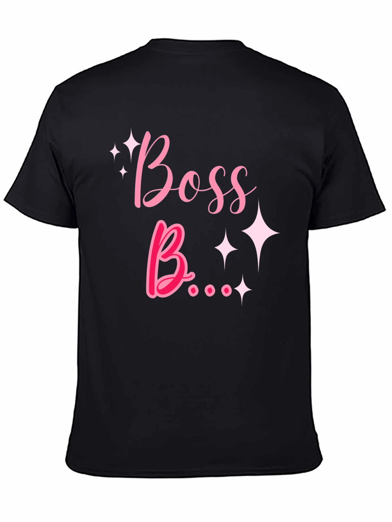 Boss B T-Shirt - Black Tee with Pink Graphic