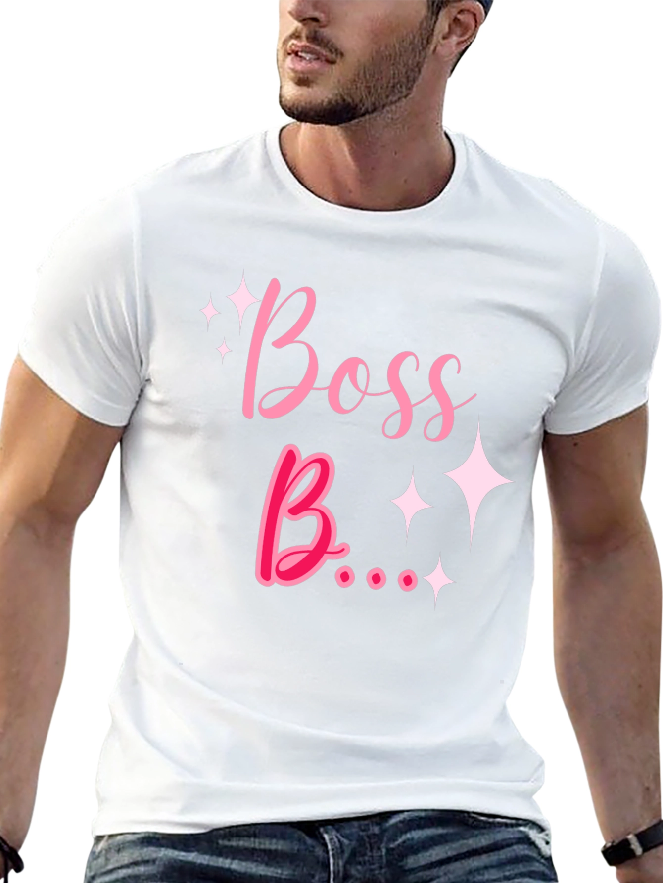 Boss B T-Shirt - Black Tee with Pink Graphic