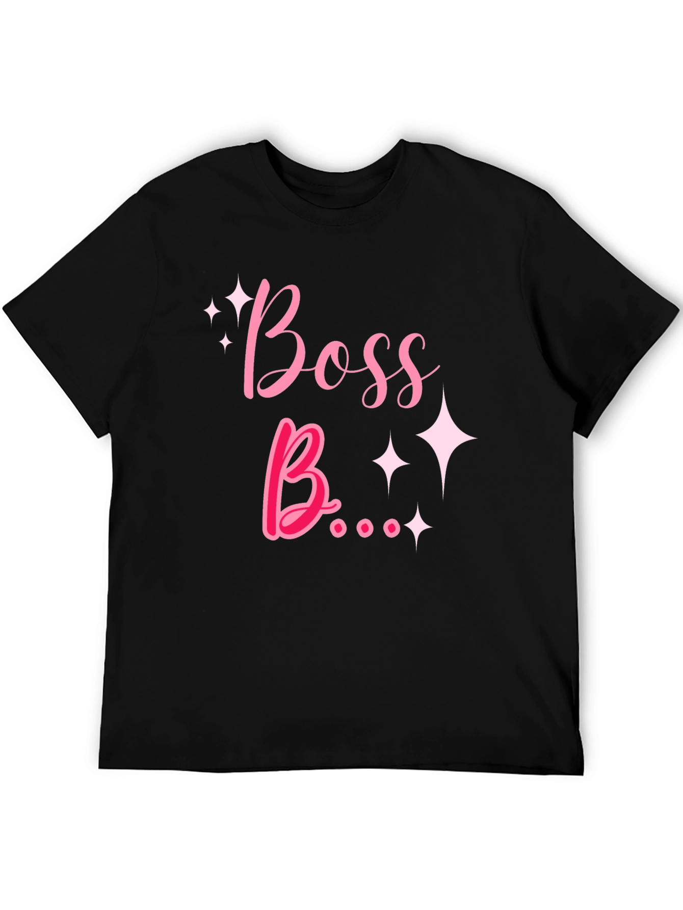Boss B T-Shirt - Black Tee with Pink Graphic