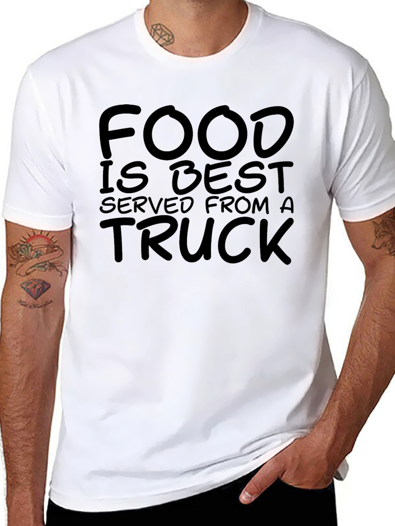 Food Truck Lover Black Cotton Tee