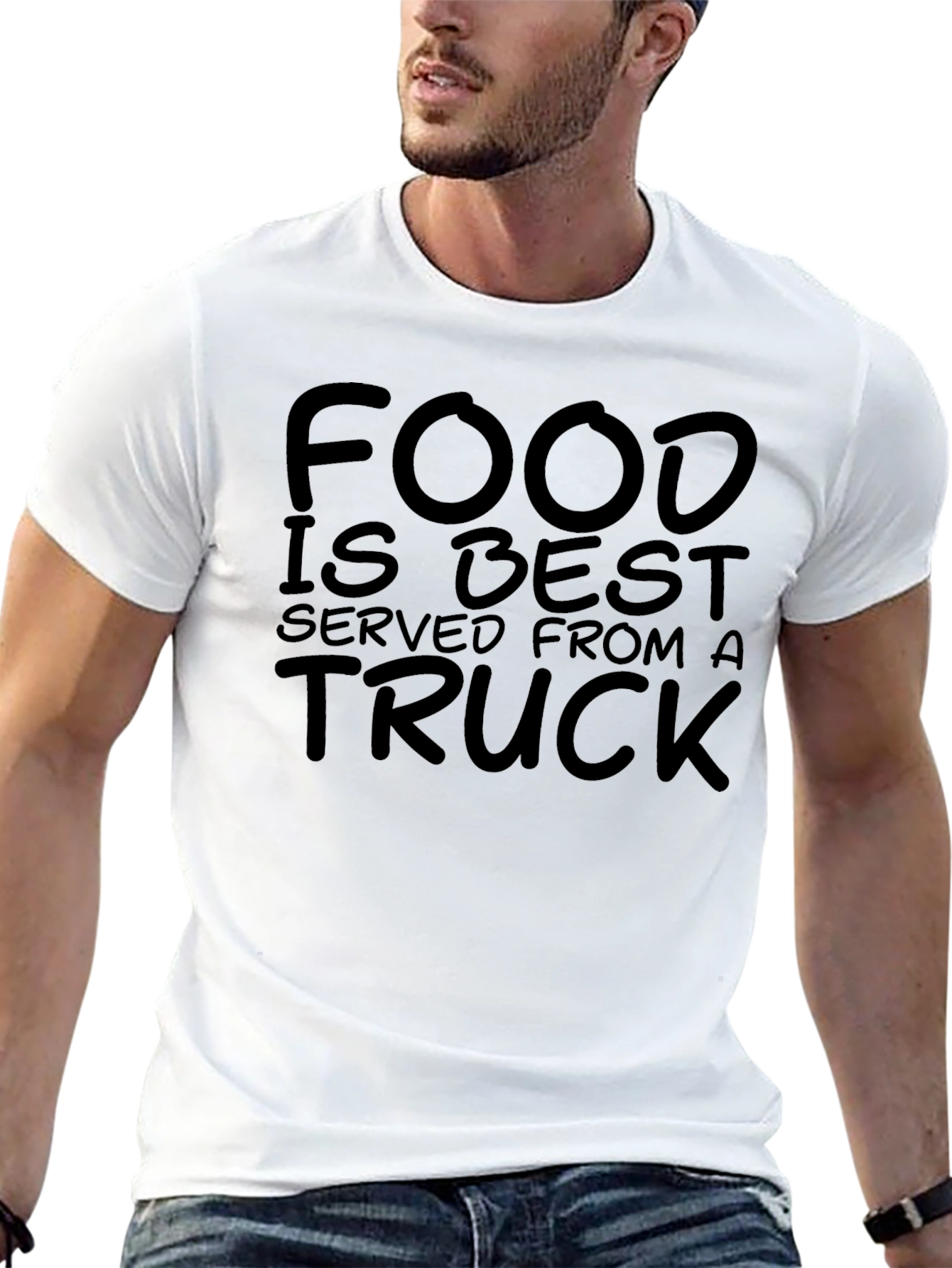 Food Truck Lover Black Cotton Tee