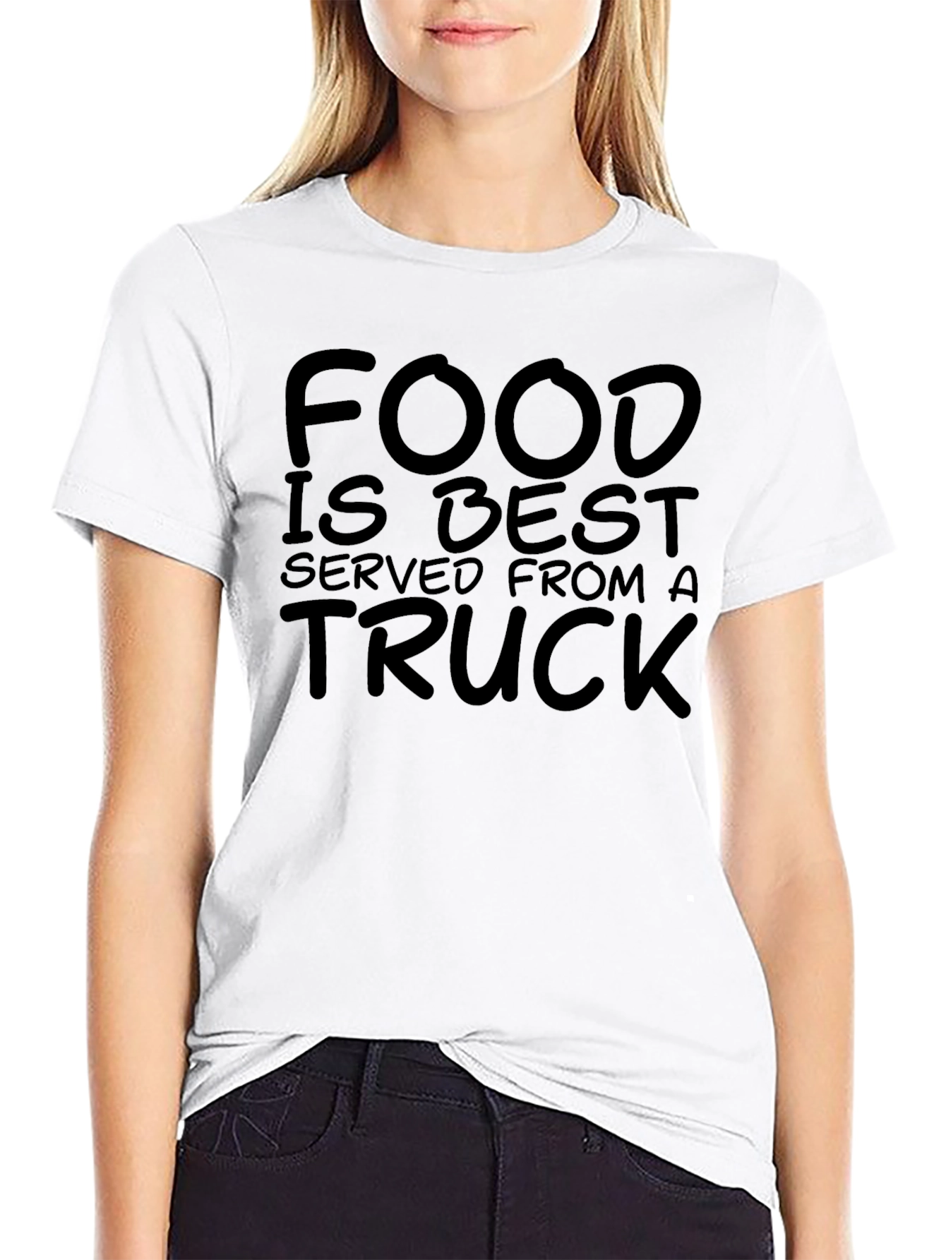 Food Truck Lover Black Cotton Tee