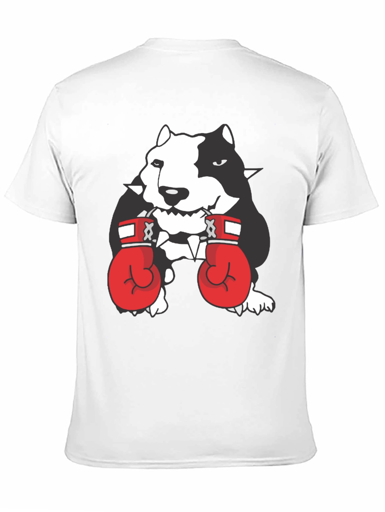 Dog Boxer Graphic Tee - Black Cotton T-Shirt