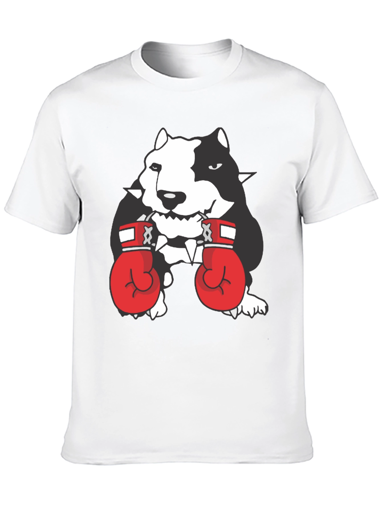Dog Boxer Graphic Tee - Black Cotton T-Shirt