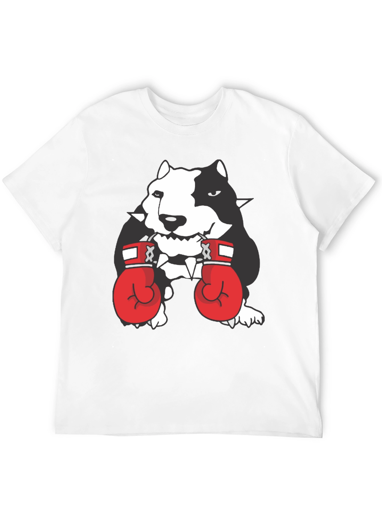 Dog Boxer Graphic Tee - Black Cotton T-Shirt