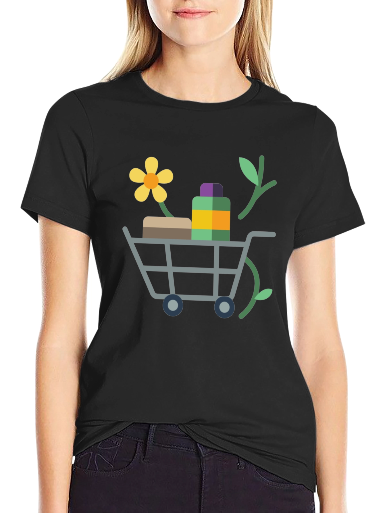 Eco-Friendly Shopping Cart Graphic Tee