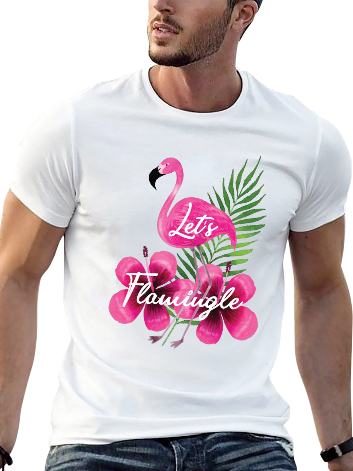 Lets Flamingle Black T-Shirt