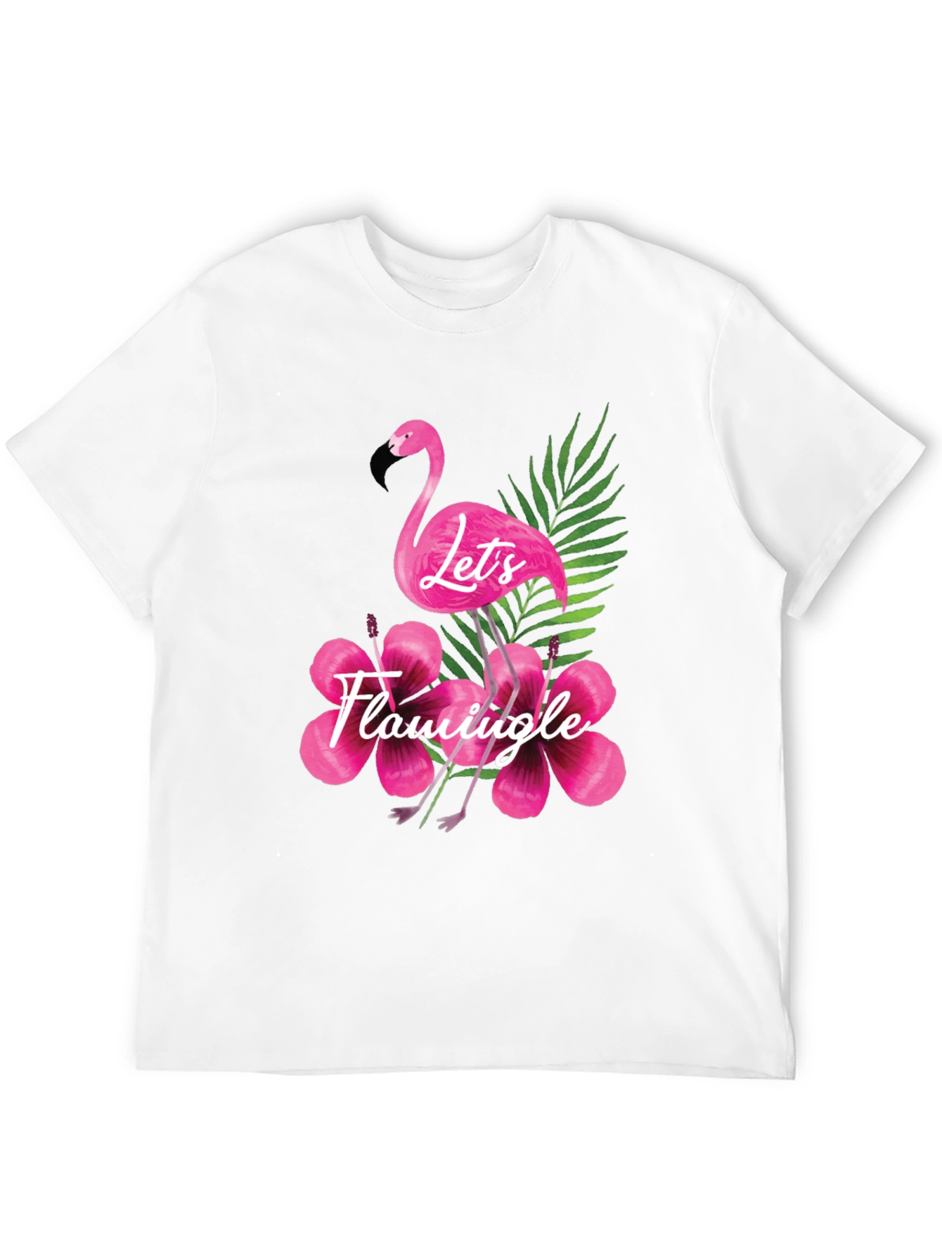 Lets Flamingle Black T-Shirt