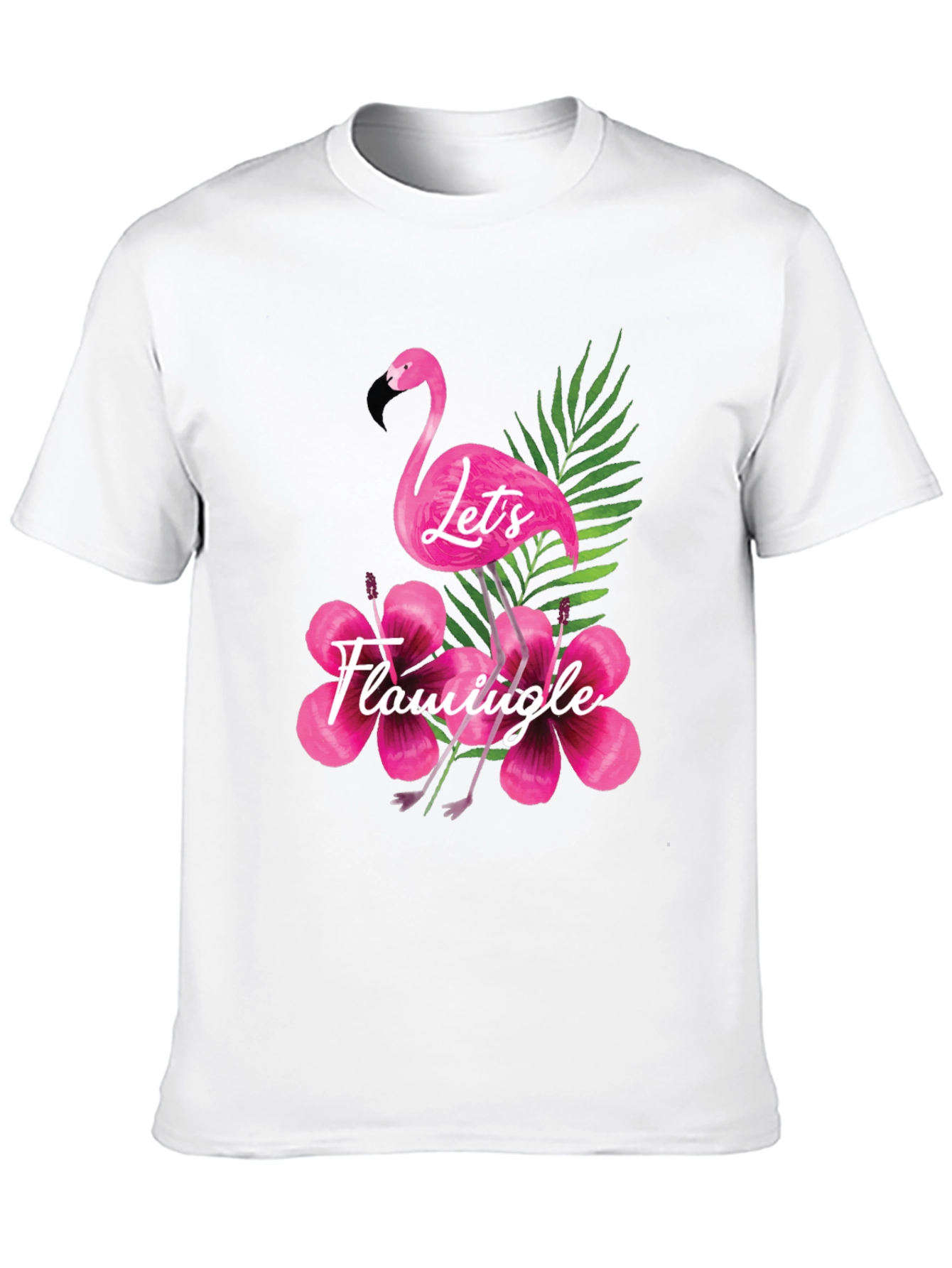 Lets Flamingle Black T-Shirt