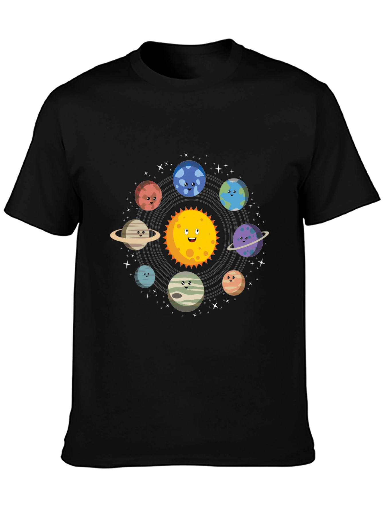 Solar System Graphic Print Mens T-Shirt