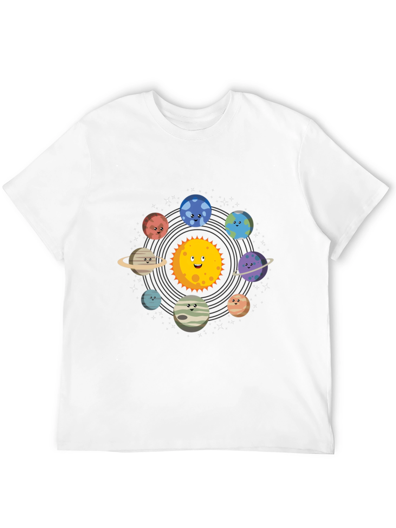 Solar System Graphic Print Mens T-Shirt