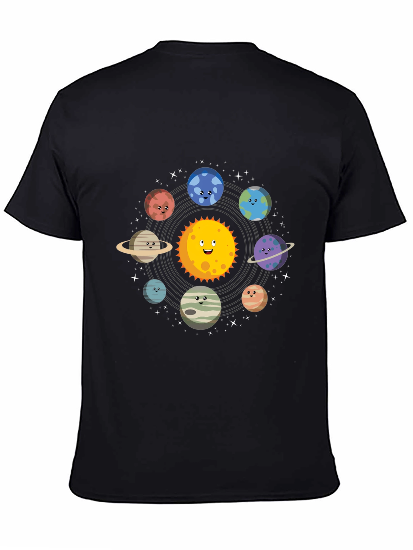 Solar System Graphic Print Mens T-Shirt