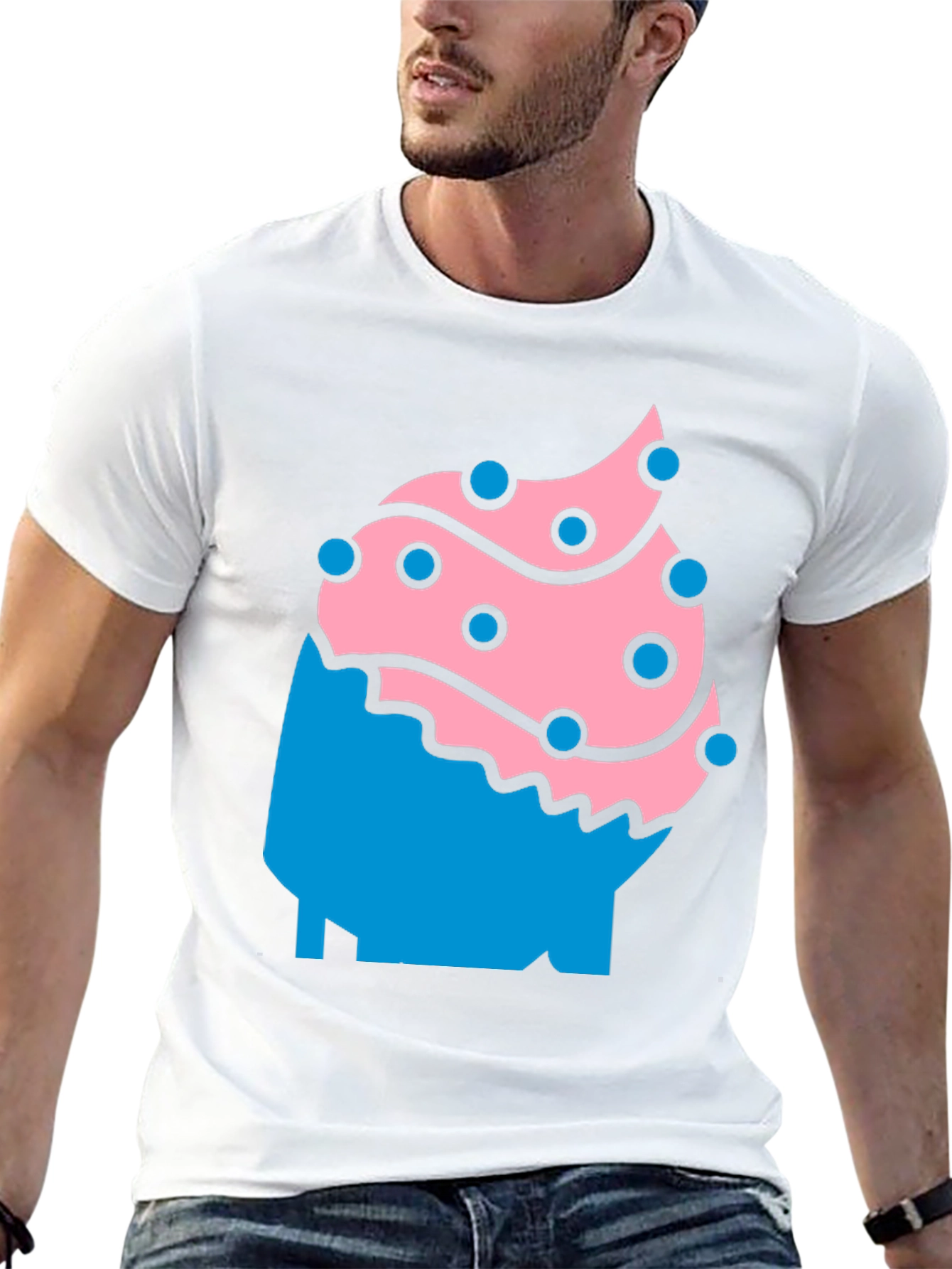Fun Cupcake Graphic Tee - Black Casual Shirt