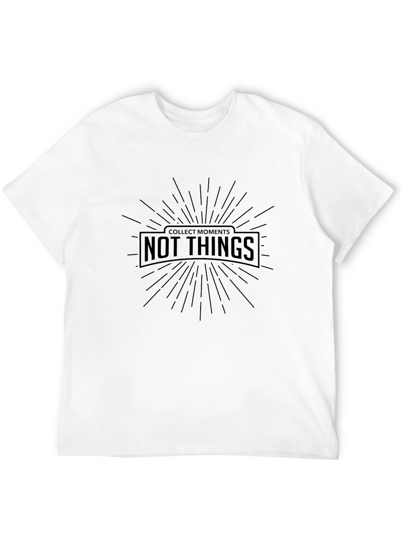 Collect Moments Not Things Black Graphic Tee