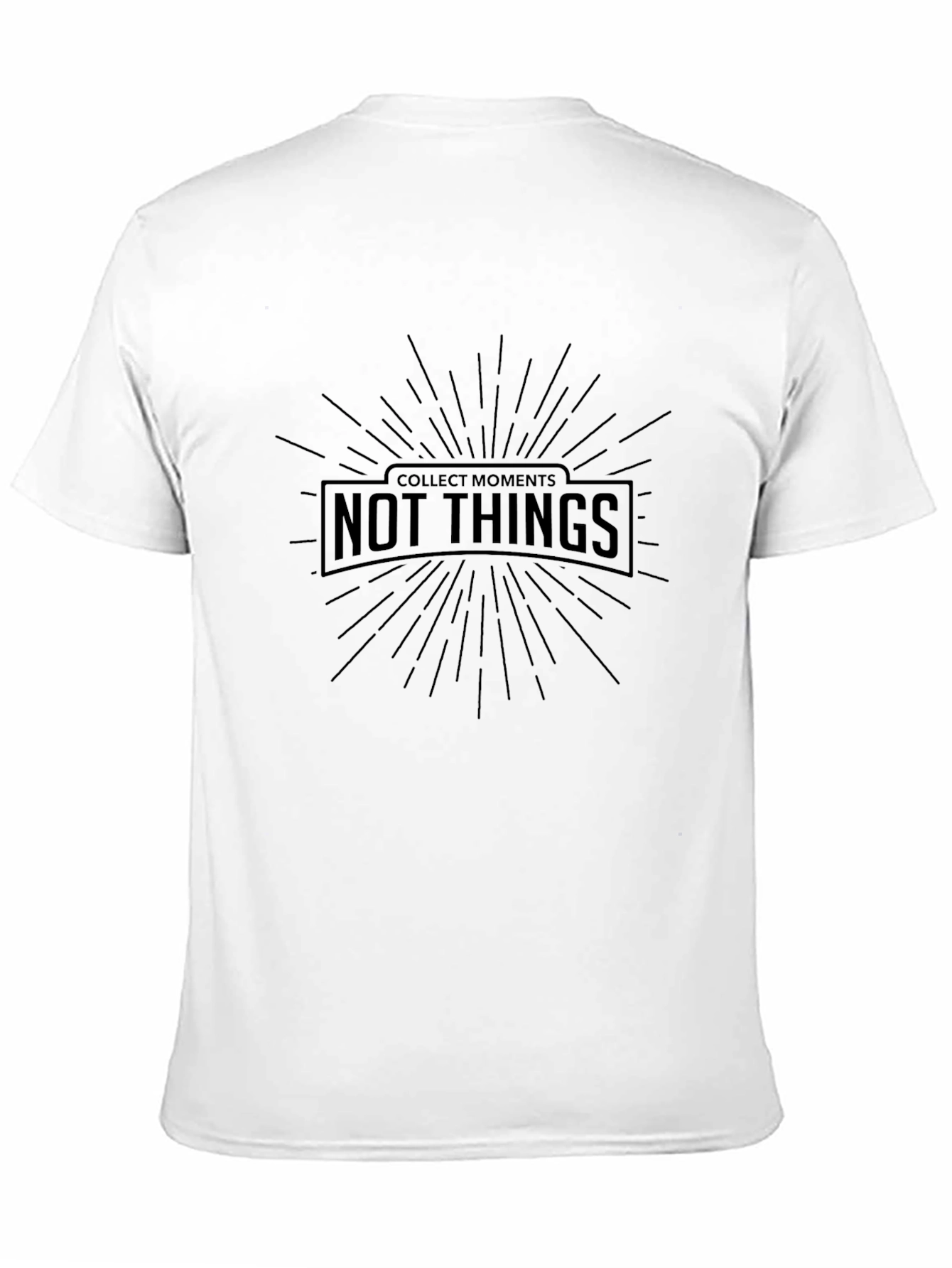 Collect Moments Not Things Black Graphic Tee